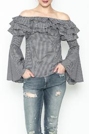  Ruffle Bell Sleeve Top