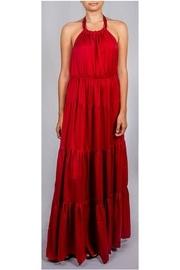  Satin Tier Maxi-dress