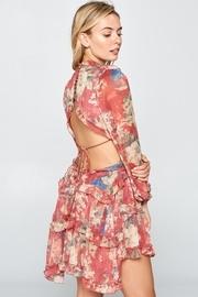  Red Romantic Floral-dress
