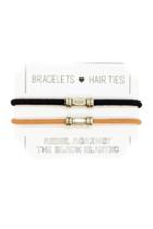  Barre Elastic Hair Ties/bracelets-silver (set/2)