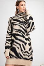  Zebra Sweater Dress
