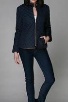  Navy Quilted Jacket