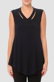  Cutout V Neck Tunic Tank