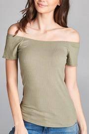  Sage Off-shoulder Top