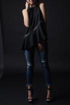  Black Peplum Blouse