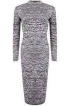  Grey Mock Neck Dress