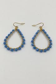 Sky-blue Beaded Hoop