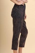  Navy-washed-crop Pants-with-pockets