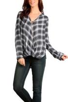  Twisted Plaid Top