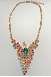  Peacock Statement Necklace