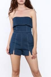  Denim Strapless Romper