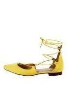  Yellow Corset Lace Flat