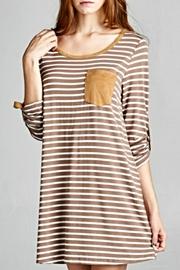  Stripe Pocket Tunic Dress