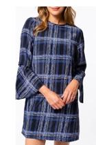  Plaid Blue Dress