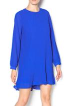  Blue Pleated Dress