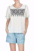  Woven Embroidered Top