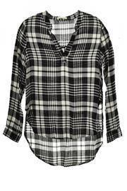  Plaid Hi-lo Top