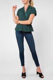  Short-sleeve Waist-top, Hunter