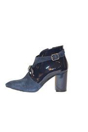  Blue Leather Booties