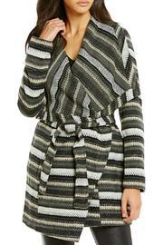  Striped Drape Jacket