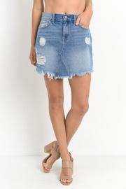  Frayed Mini Skirt