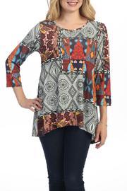  Patchwork Print Tunic