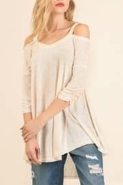  Cream Cold Shoulder Tunic