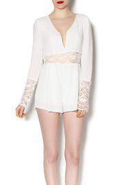 Honey Punch White Crochet Romper