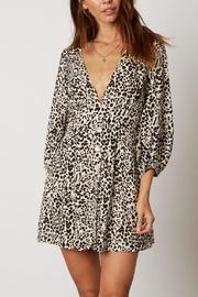  Leopard Plunging Mini-dress
