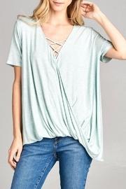  Melange Surplice Top