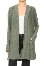  Jersey Hoodie Cardigan
