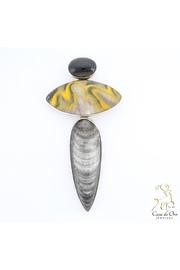  Jasper Ammonite Pendant
