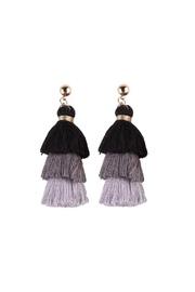  Tassel Black Earrings