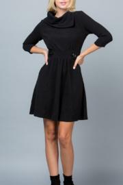Black Knit Pocket Dress