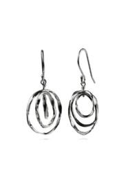  Thin Battered Concentric Earrings