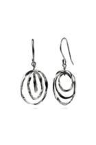  Thin Battered Concentric Earrings