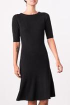  Engineered Rib Flounce Dress