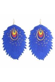 Blue Feather Earring
