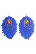  Blue Feather Earring
