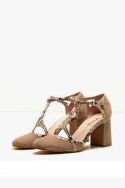  T Strap Suede Pump