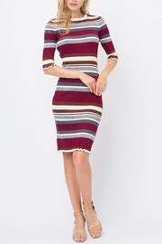  Colorblock Midi Dress