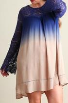  Blue Ombre Plus Dress