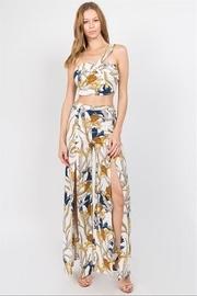  One-shoulder Crop-top Pant-set