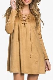  Suede Crisscross Dress