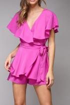  Pink Wrap Playsuit