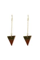  Wooden Triangle Earrings