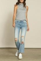  Embroidered Kick-flare Jeans