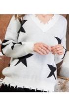  V-neck Long Sleeve Sweater
