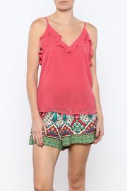  Coral Ruffle Top