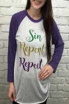  Sin/repent/repeat Raglan Shirt